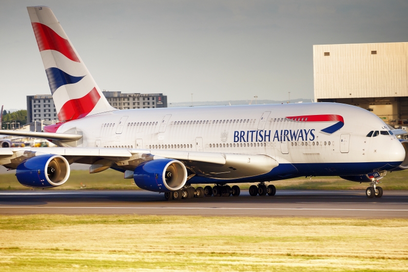 British Airways Airbus A380-841 G-XLEK