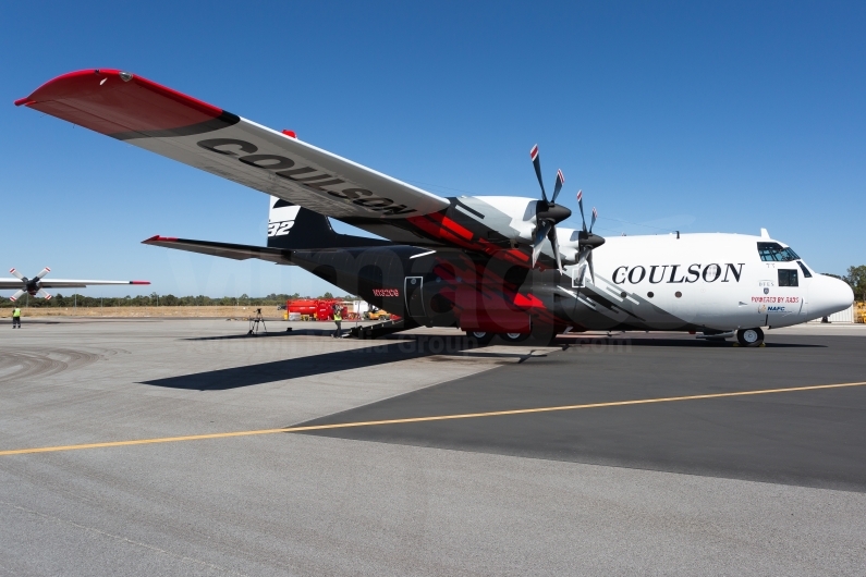 Coulson Aviation C-130H Hercules preparing for operations at Busselton Margaret River Airport, Western Australia. Image © v1images.com/Joel Baverstock