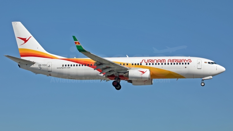 Surinam Airways Boeing 737-8Q8(WL) PZ-TCV